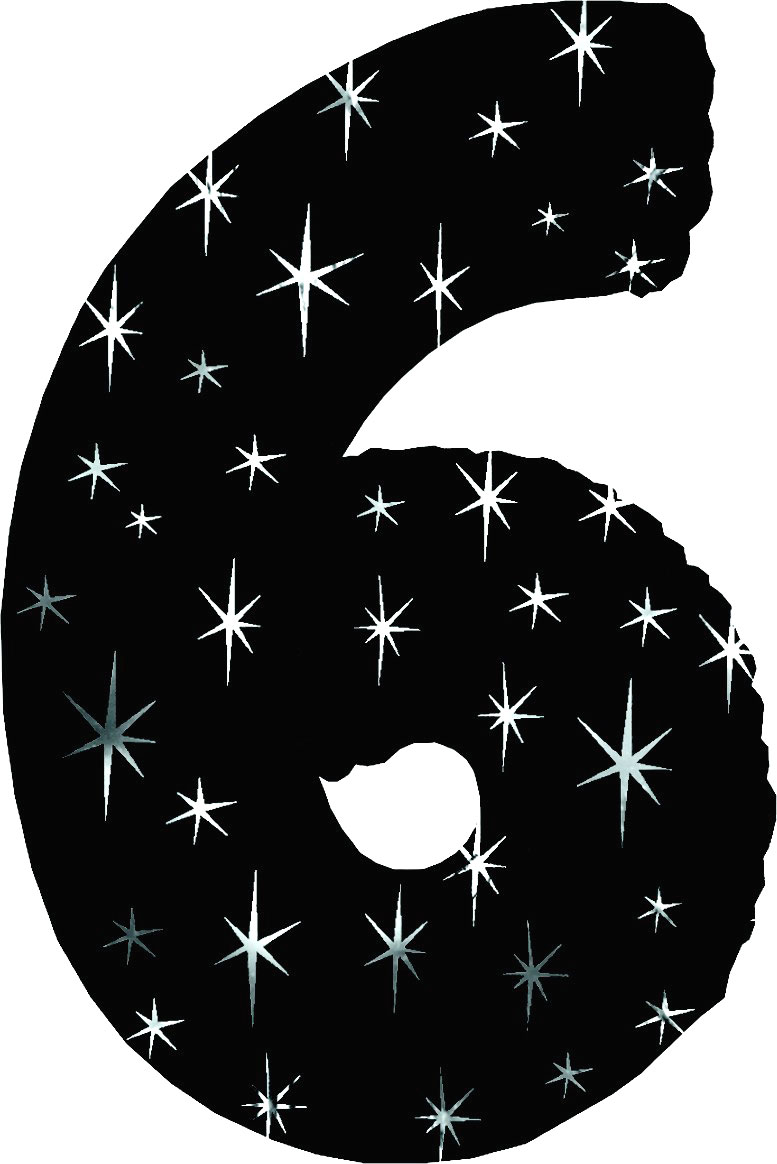 Ballon géant chiffre 6 noir 96 cm
