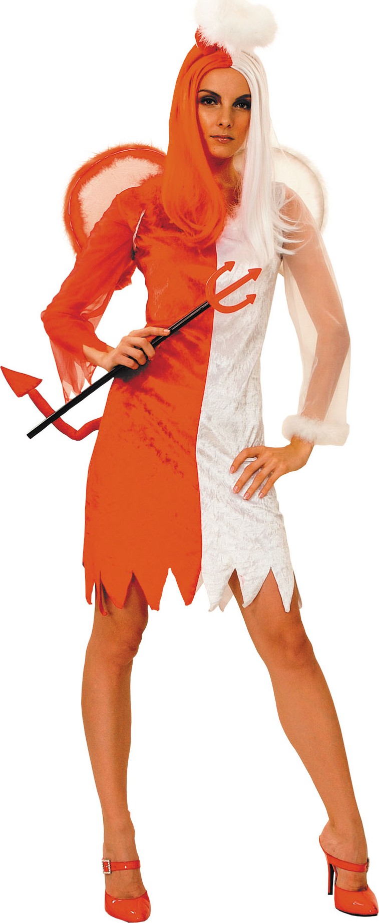 Déguisement mi-ange mi-démon femme Halloween
