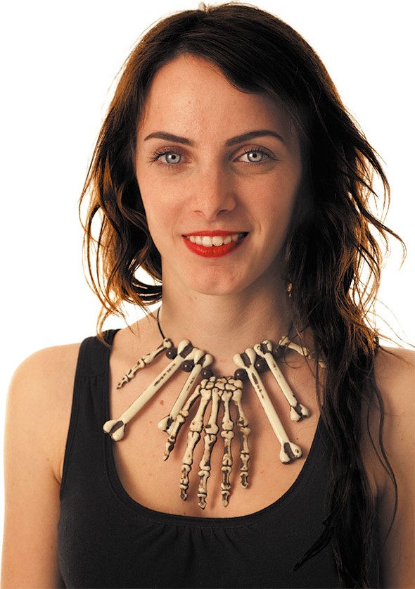Collier main squelette adulte Halloween
