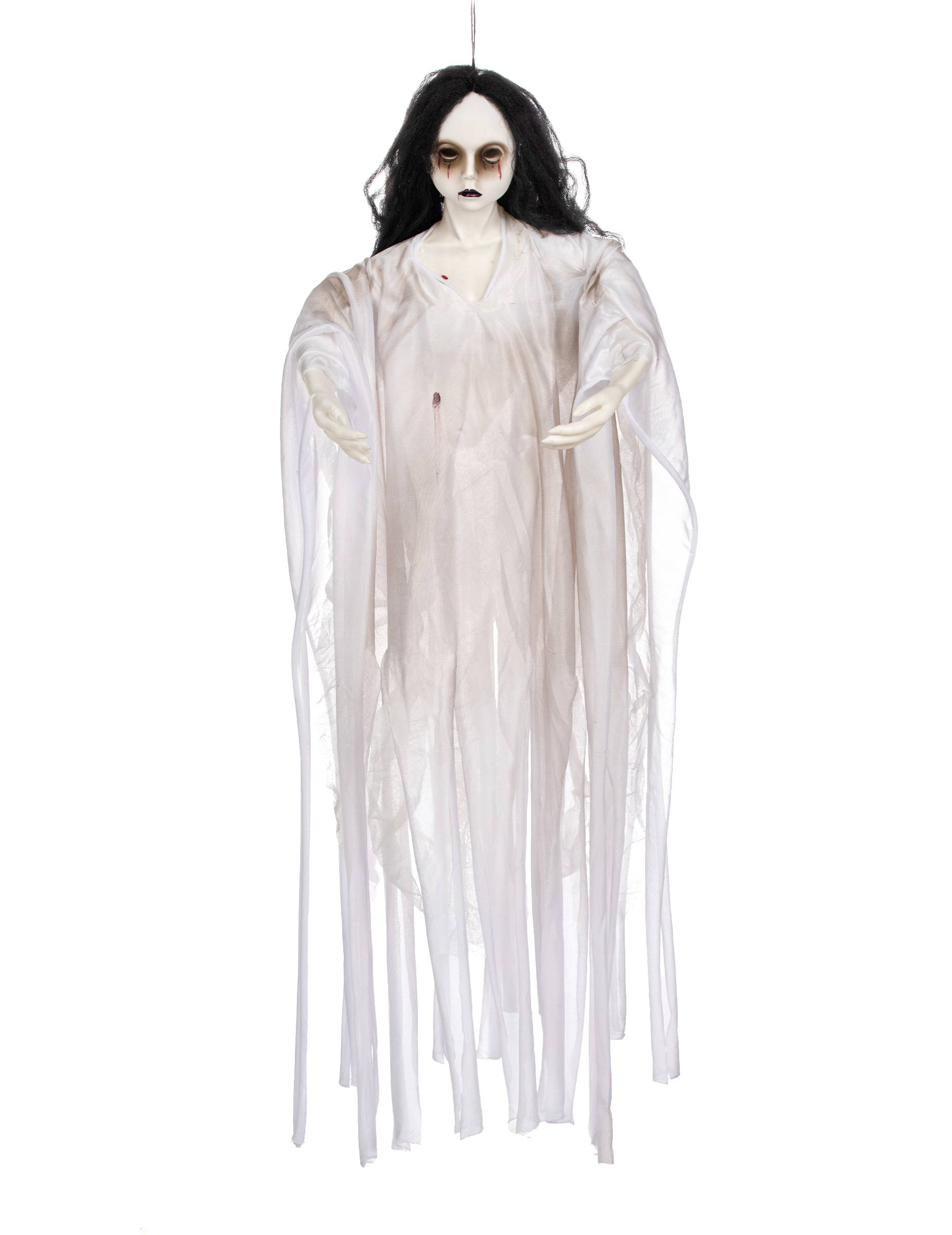 Décoration à suspendre dame blanche lumineuse 90 cm Halloween