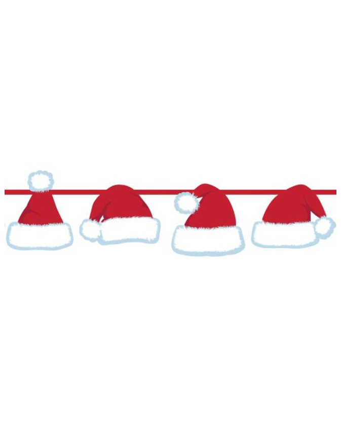 Guirlande bonnets du Père Noël