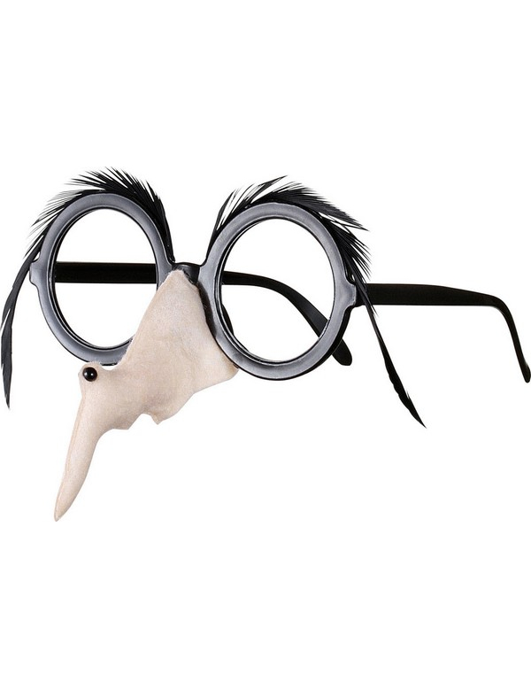 Lunettes nez et sourcils de sorcière femme Halloween