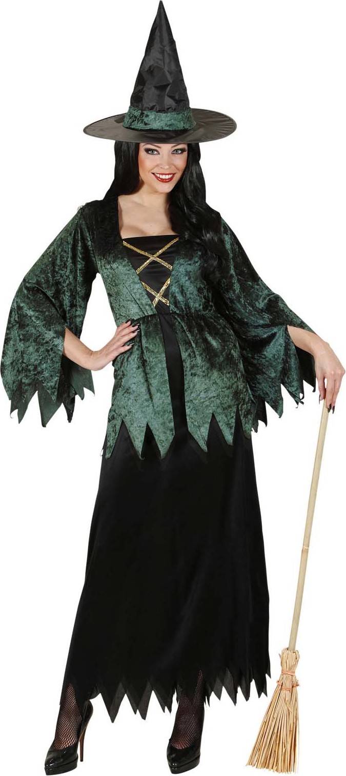 Balai vieille sorcière paille 107 cm Halloween