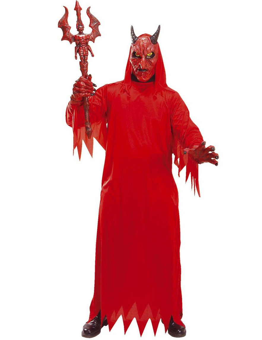 Déguisement diable à capuche rouge adulte Halloween