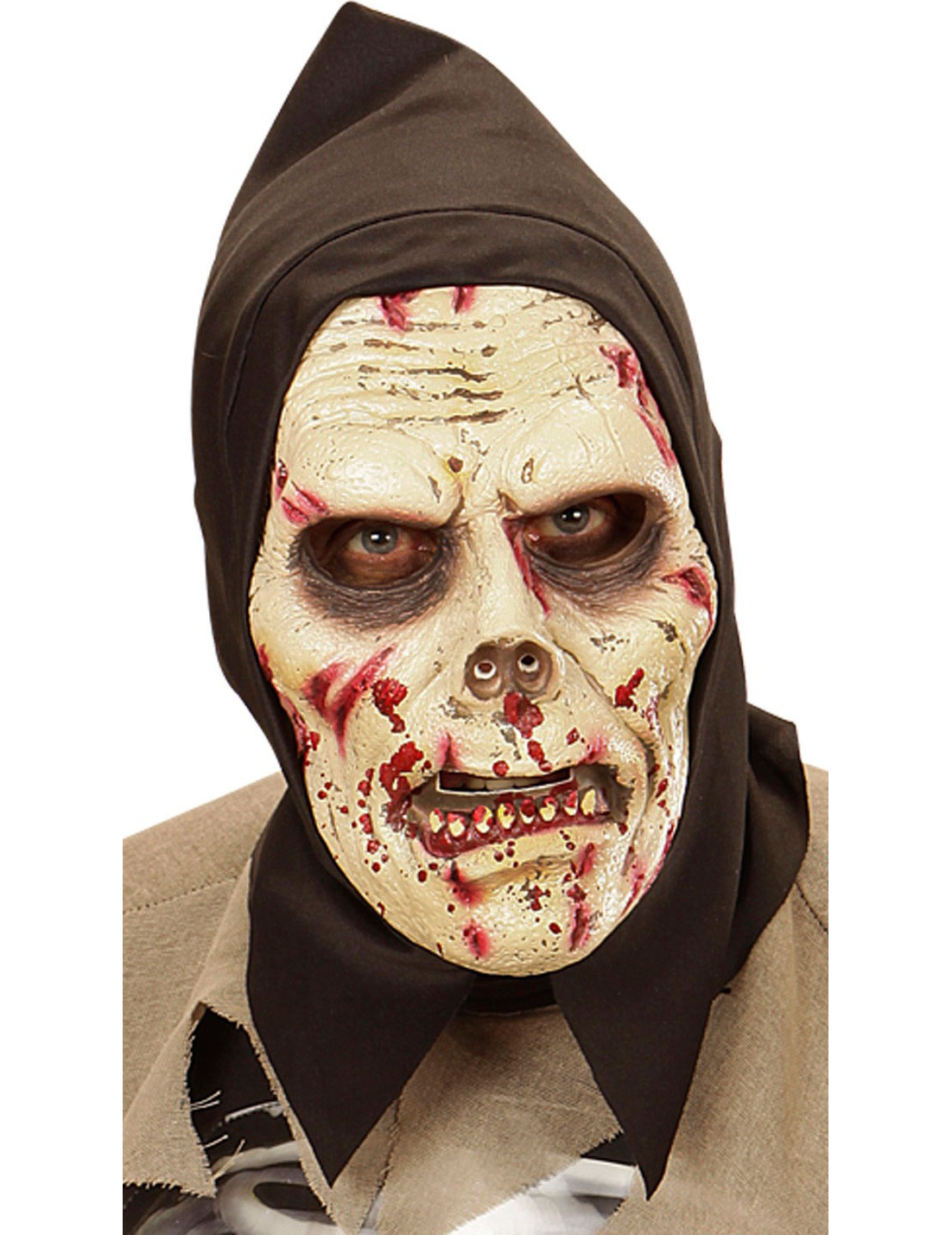Masque zombie à capuche adulte Halloween