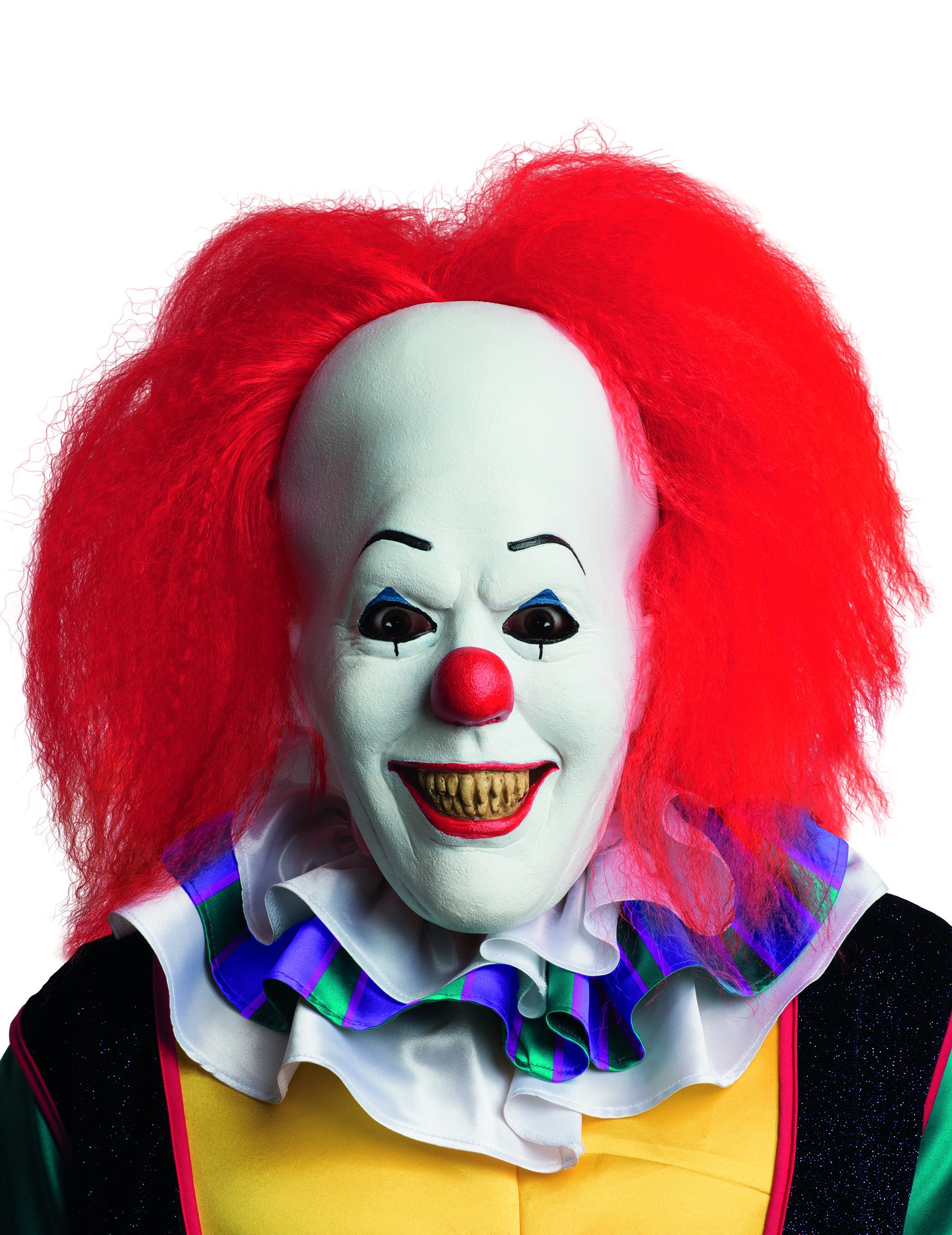 Masque en latex avec cheveux clown Ça adulte