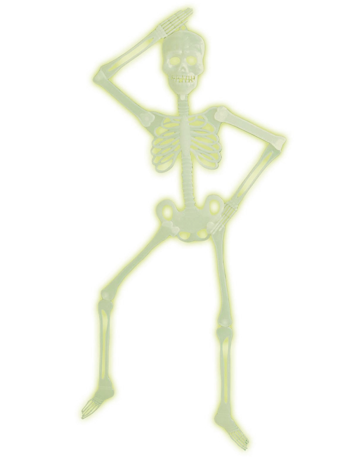 Squelette articulée phosphorescent Halloween 92 cm