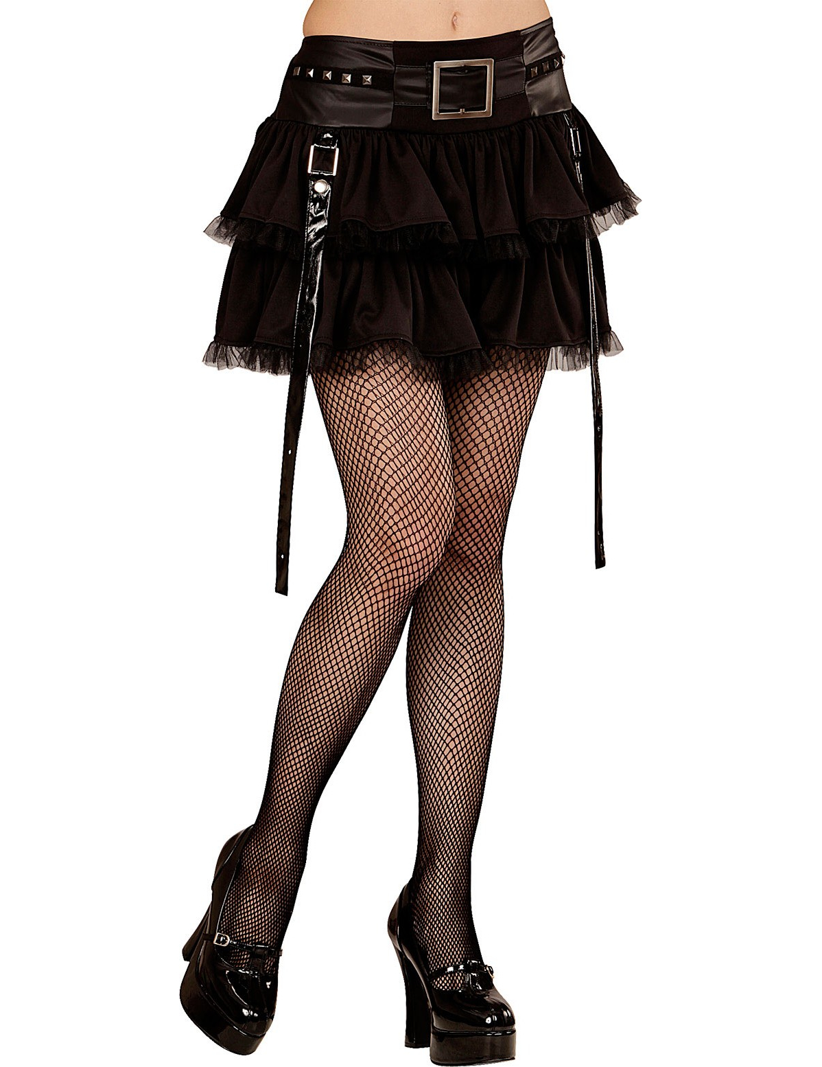 Jupe punk gothique noire femme