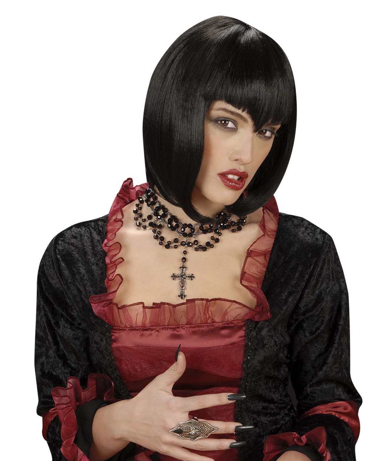Ras de cou pendentif croix femme Halloween