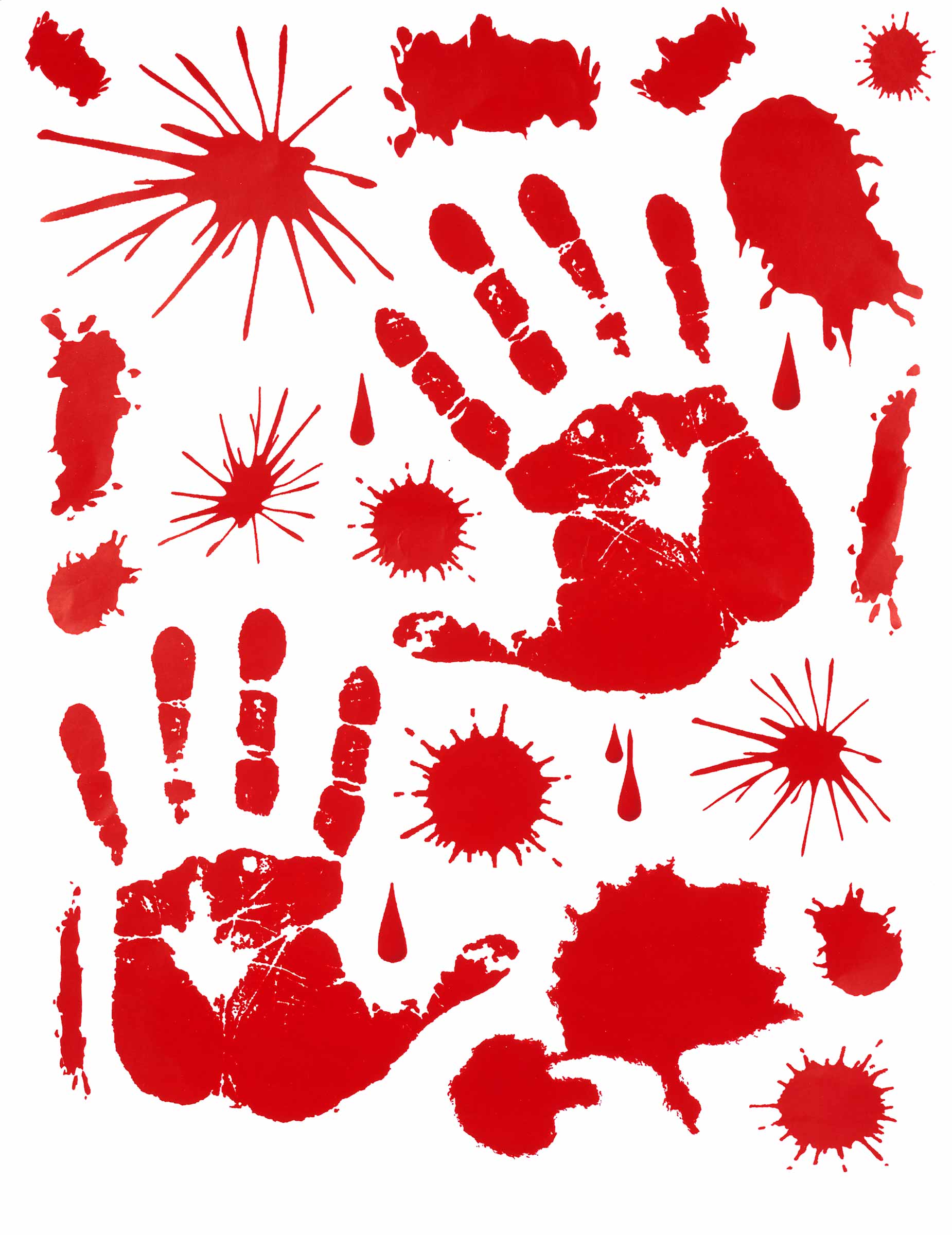 Stickers mains ensanglantées Halloween