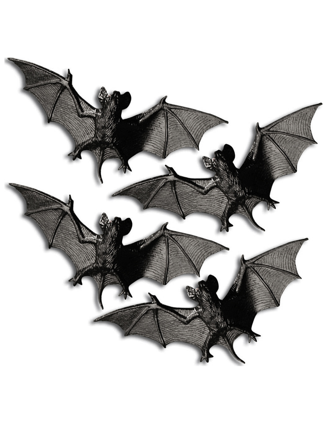4 Chauves-souris Halloween 11 cm