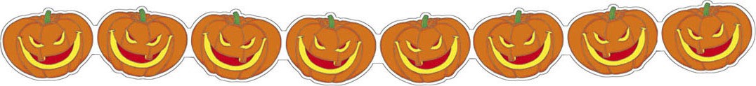 Guirlande citrouilles moqueuses 3 m Halloween