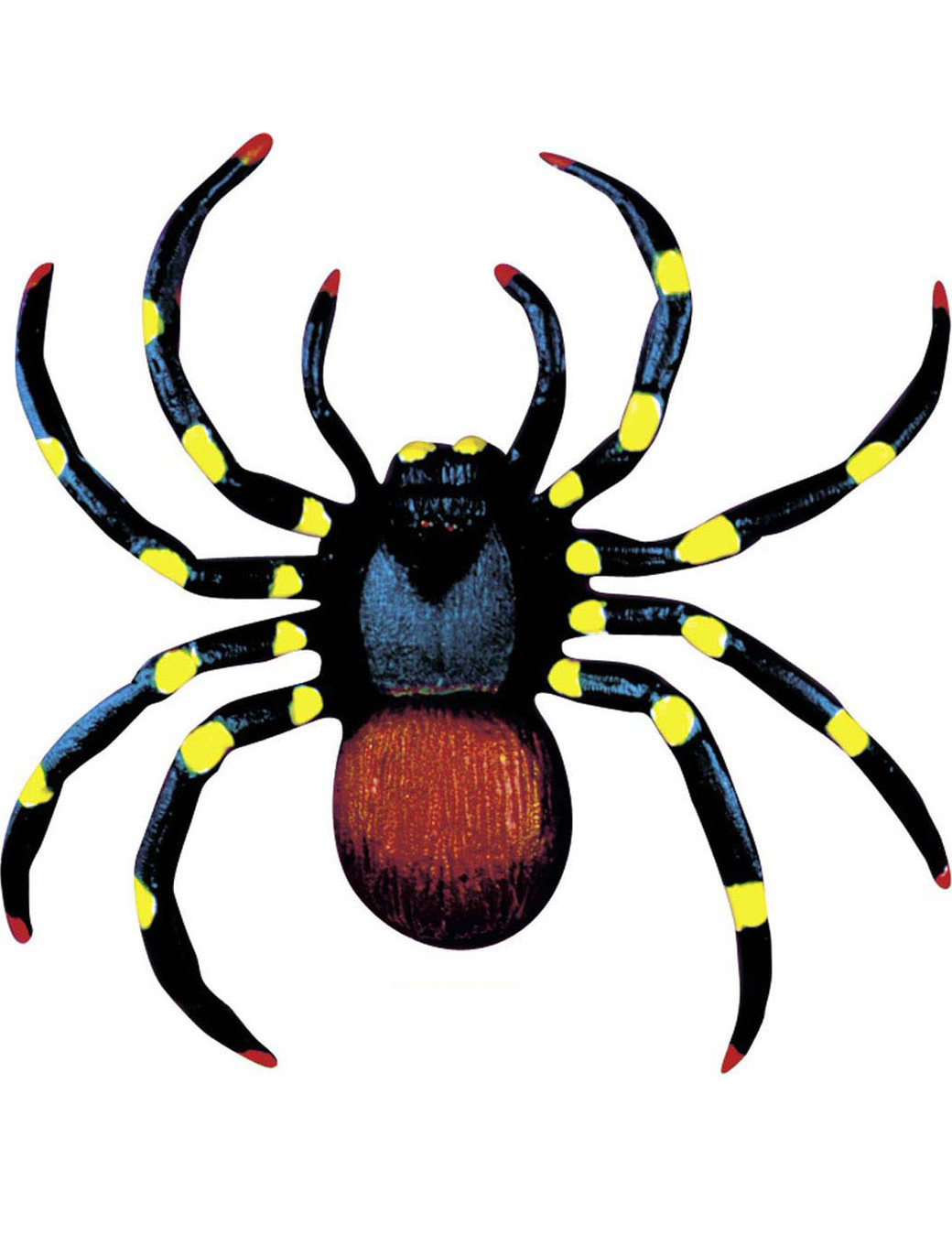 2 Araignées colorées 10 cm Halloween
