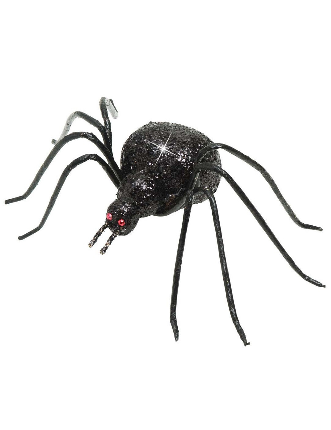 Araignée noire brillante 6,5 cm Halloween