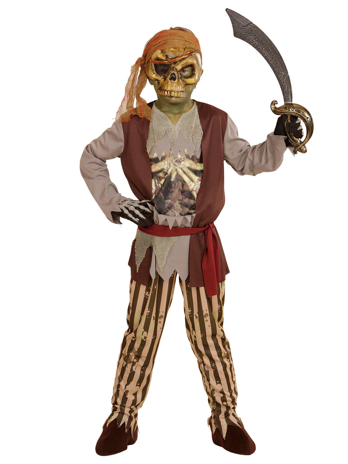 Déguisement zombie pirate garçon Halloween