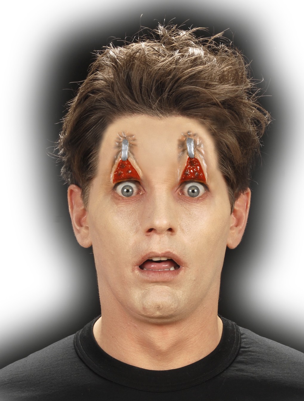Blessures yeux agrafés adulte Halloween