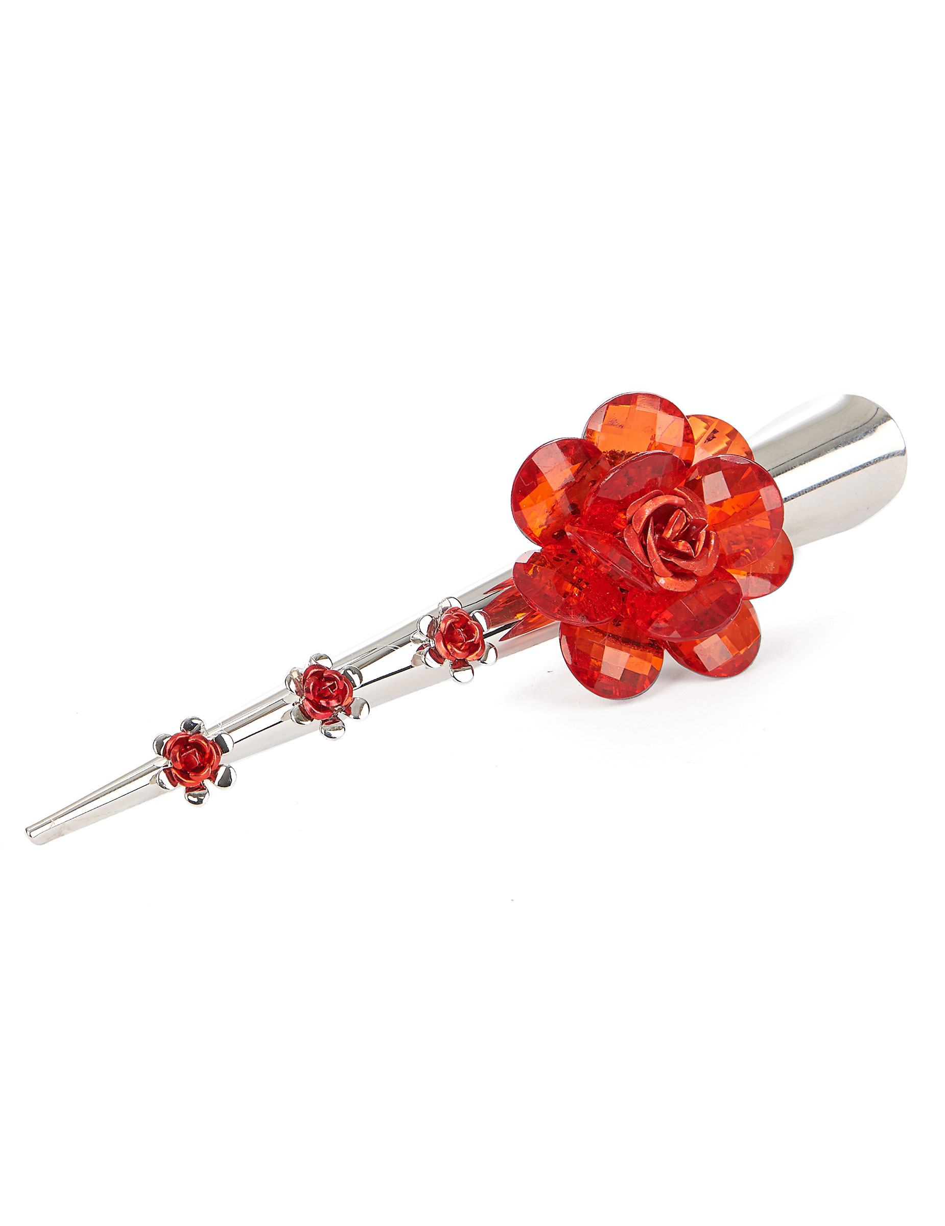Barrette pour cheveux rose rouge femme