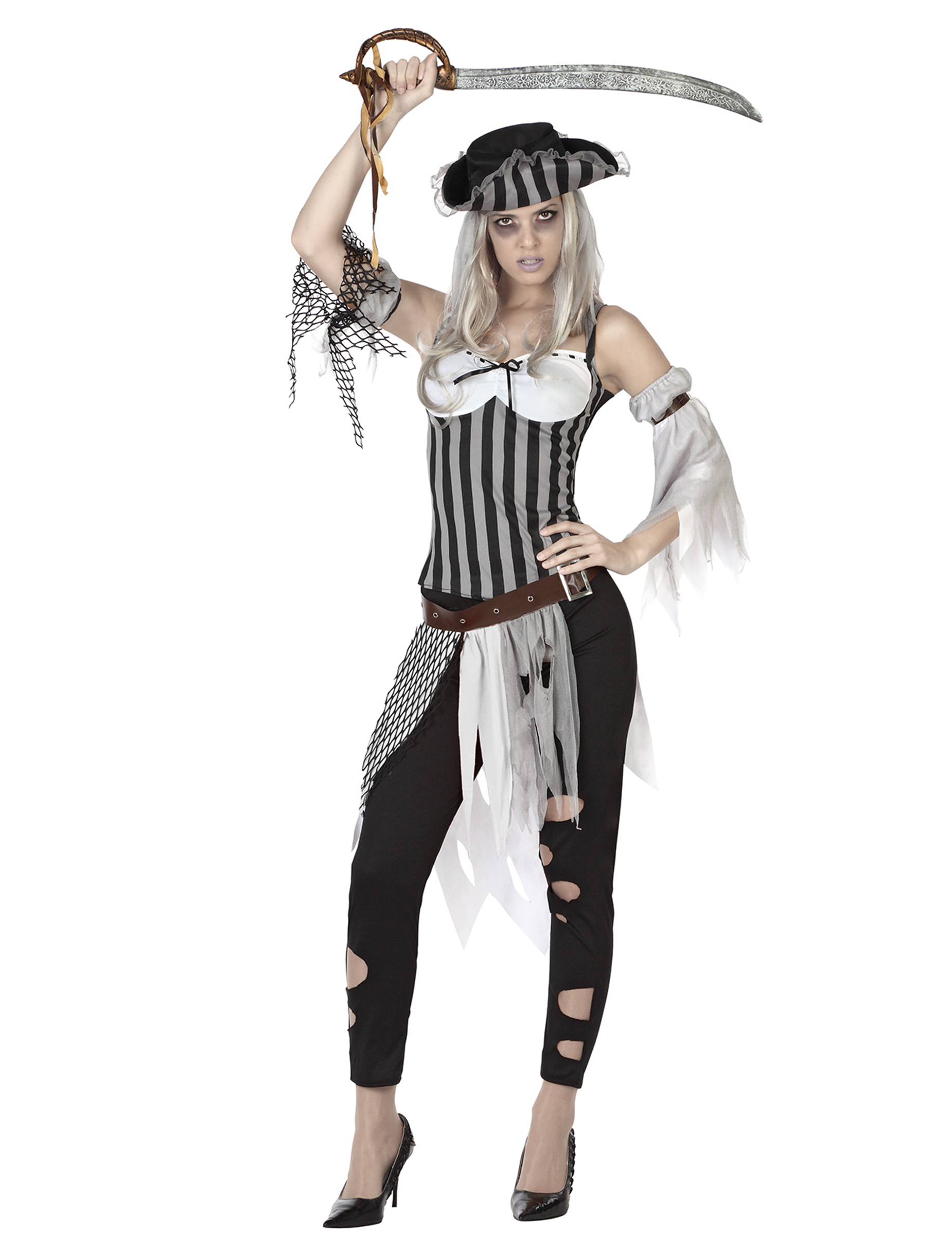 Déguisement pirate zombie femme