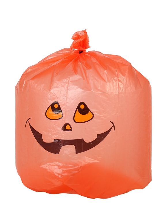 10 Sacs poubelle citrouille Halloween