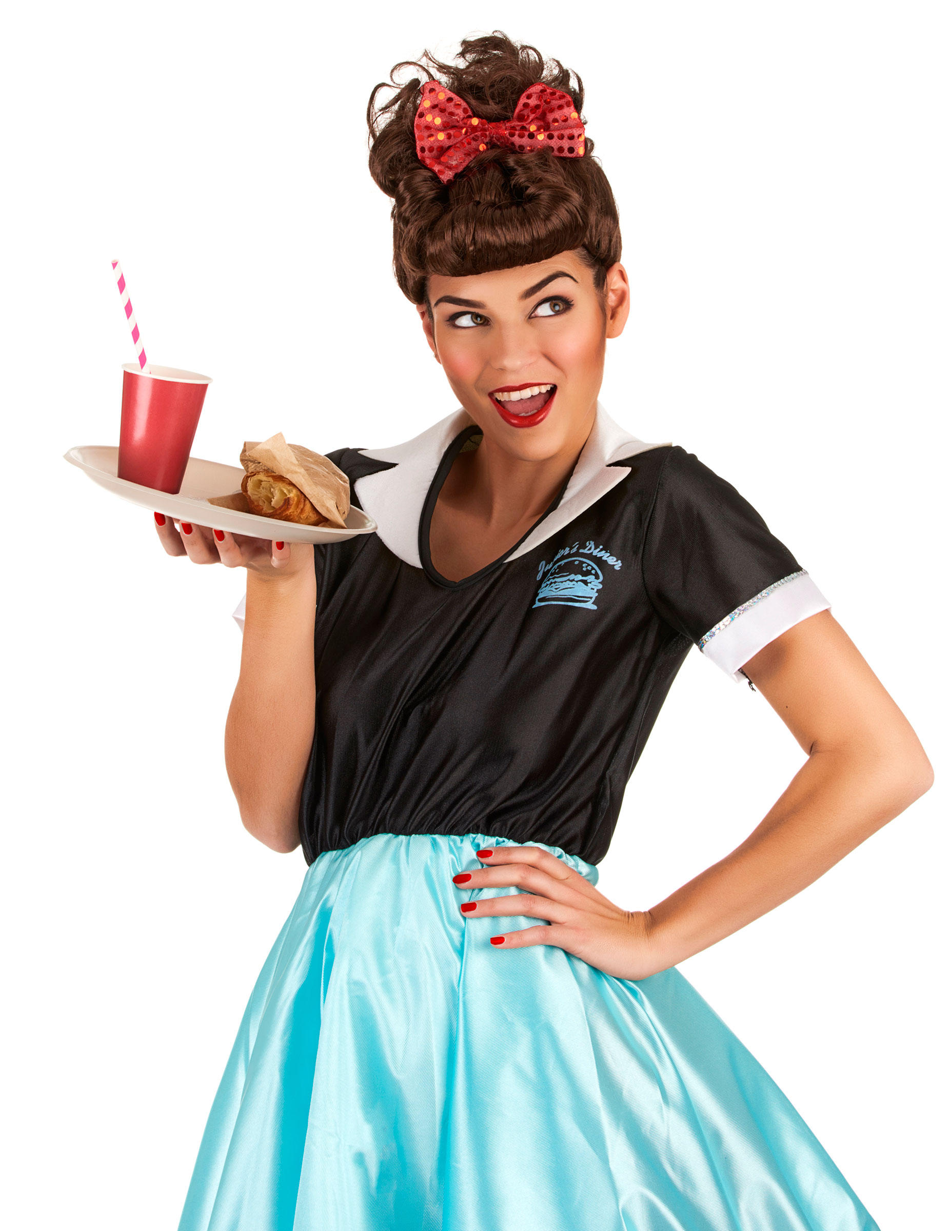 Perruque chignon rétro femme