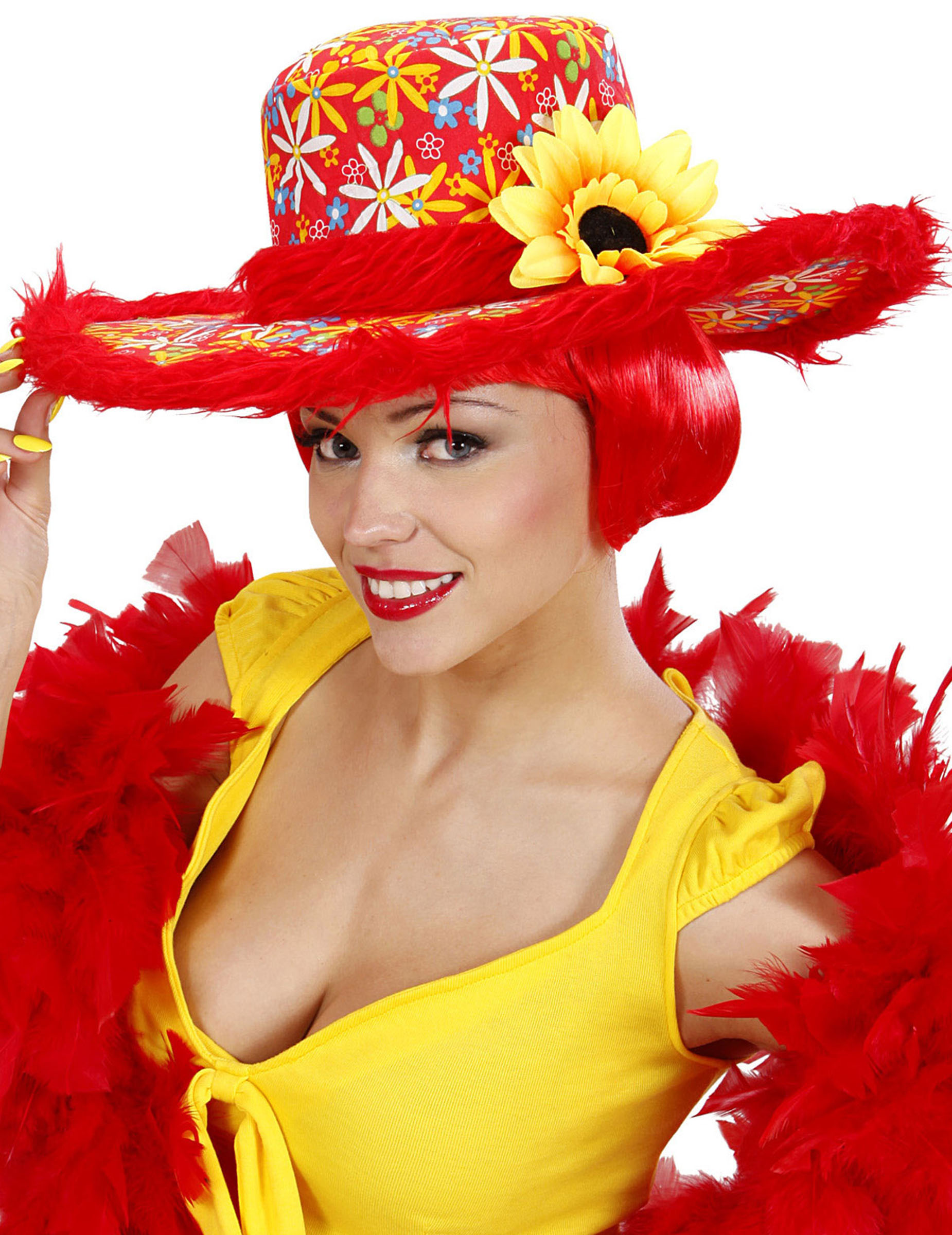Chapeau hippie tournesol femme