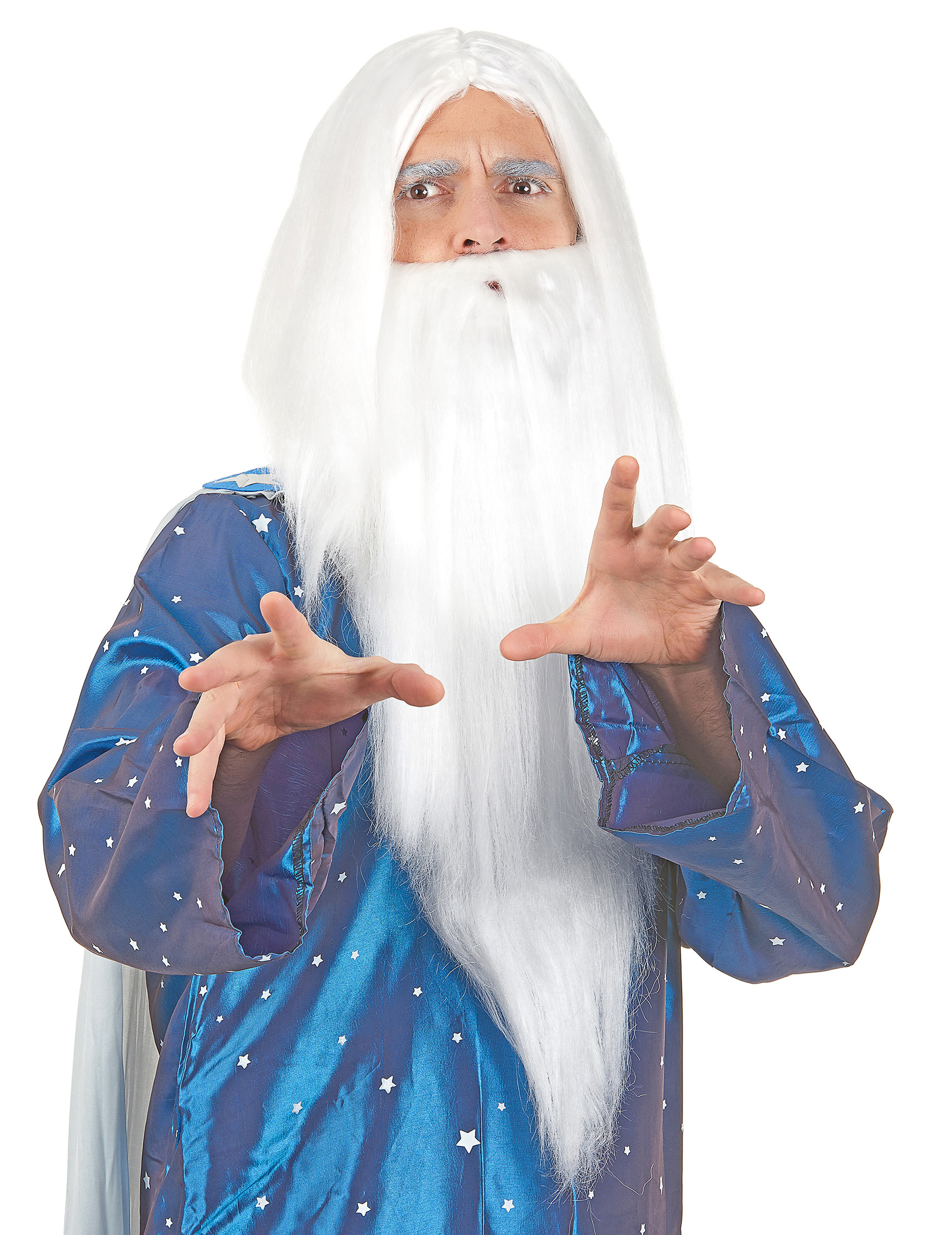 Perruque sorcier avec barbe homme