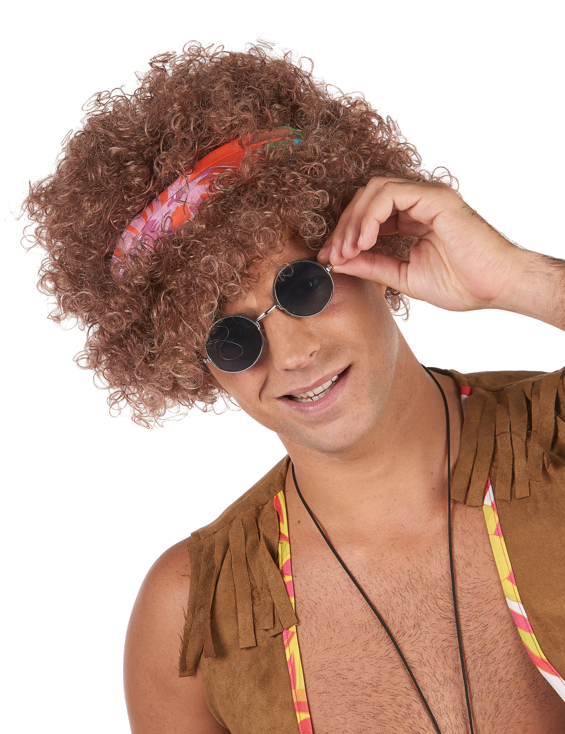 Perruque afro hippie homme