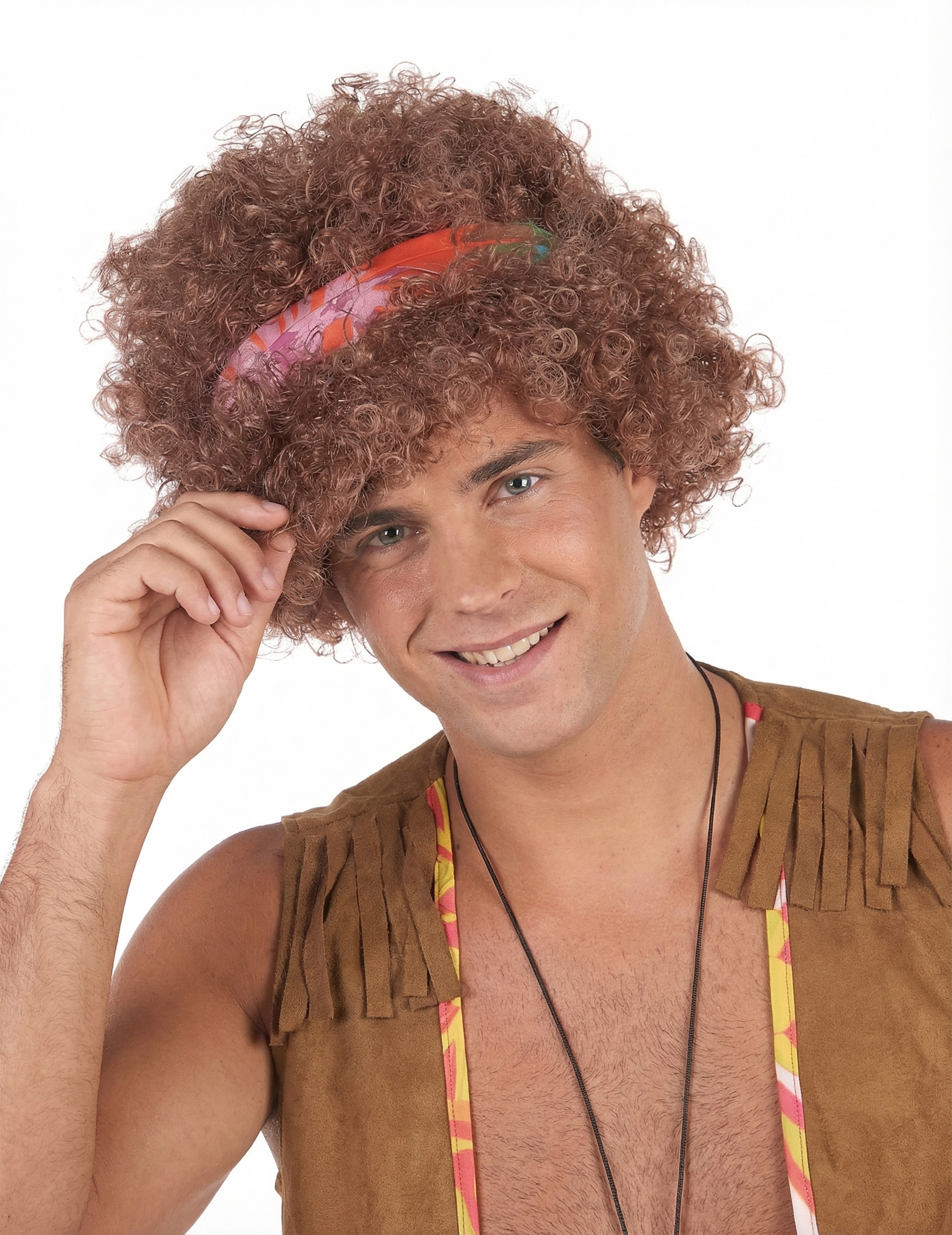 Perruque afro hippie homme
