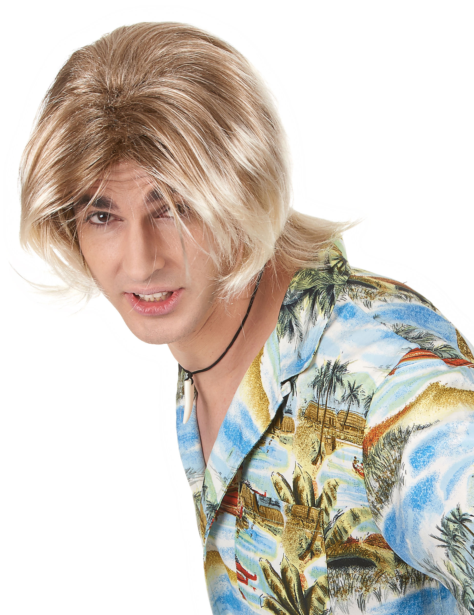 Perruque blonde surfeur homme