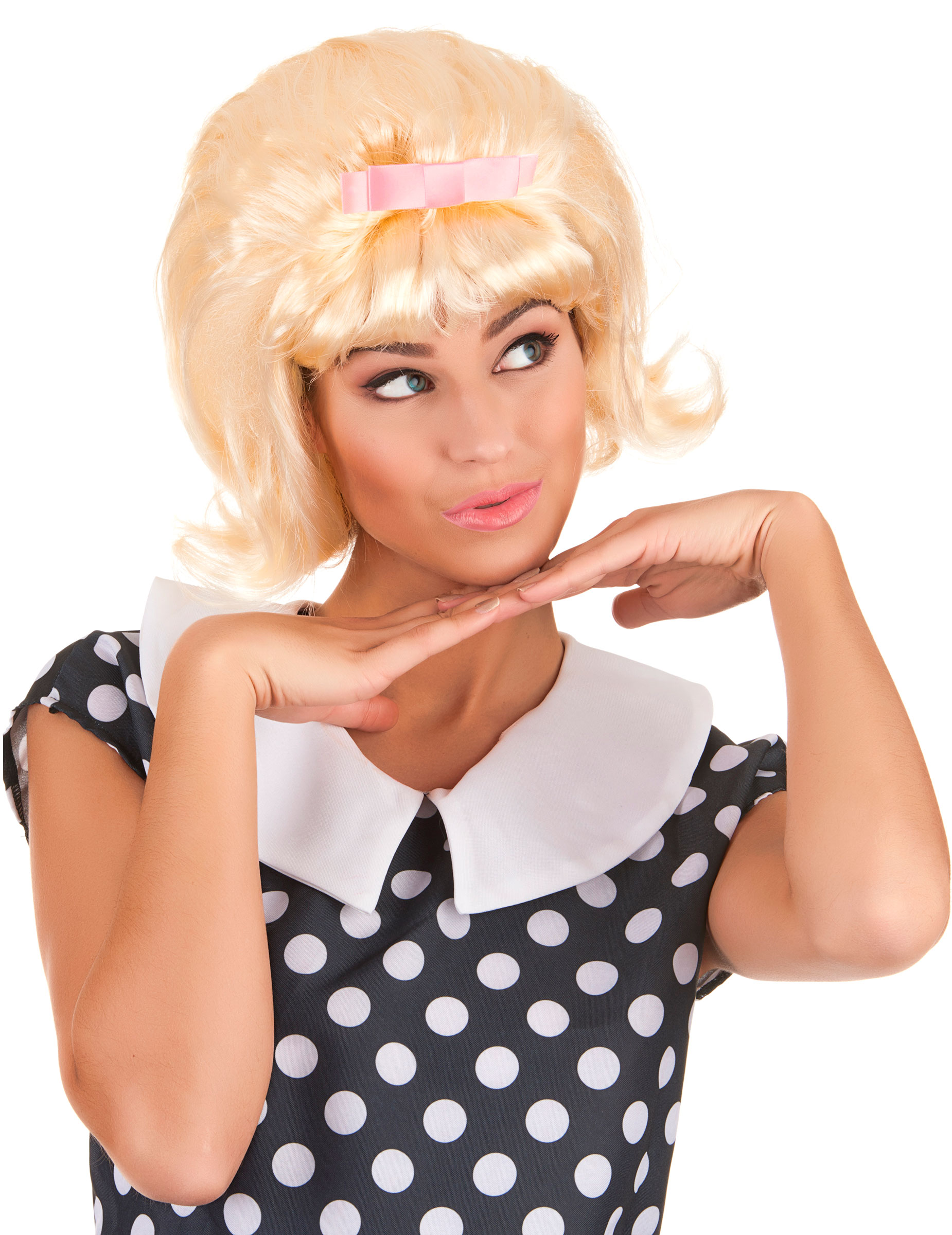 Perruque blonde starlette années 50 femme