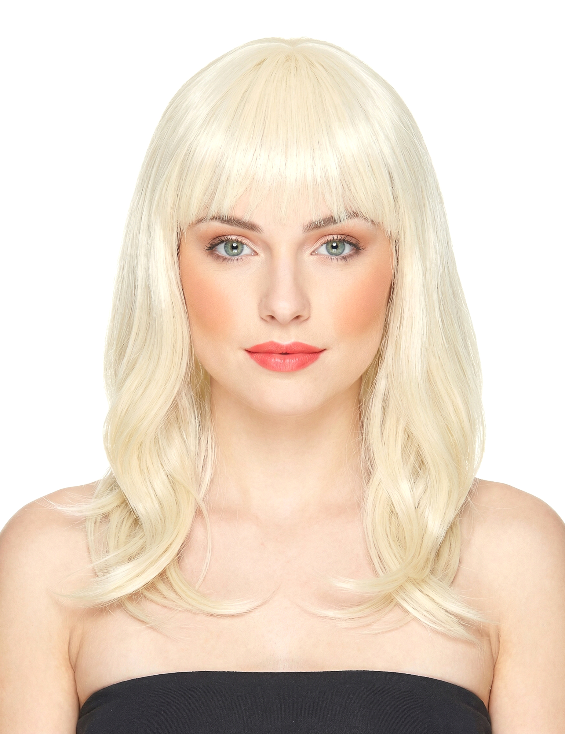 Perruque luxe blonde mi-longue femme - 170g