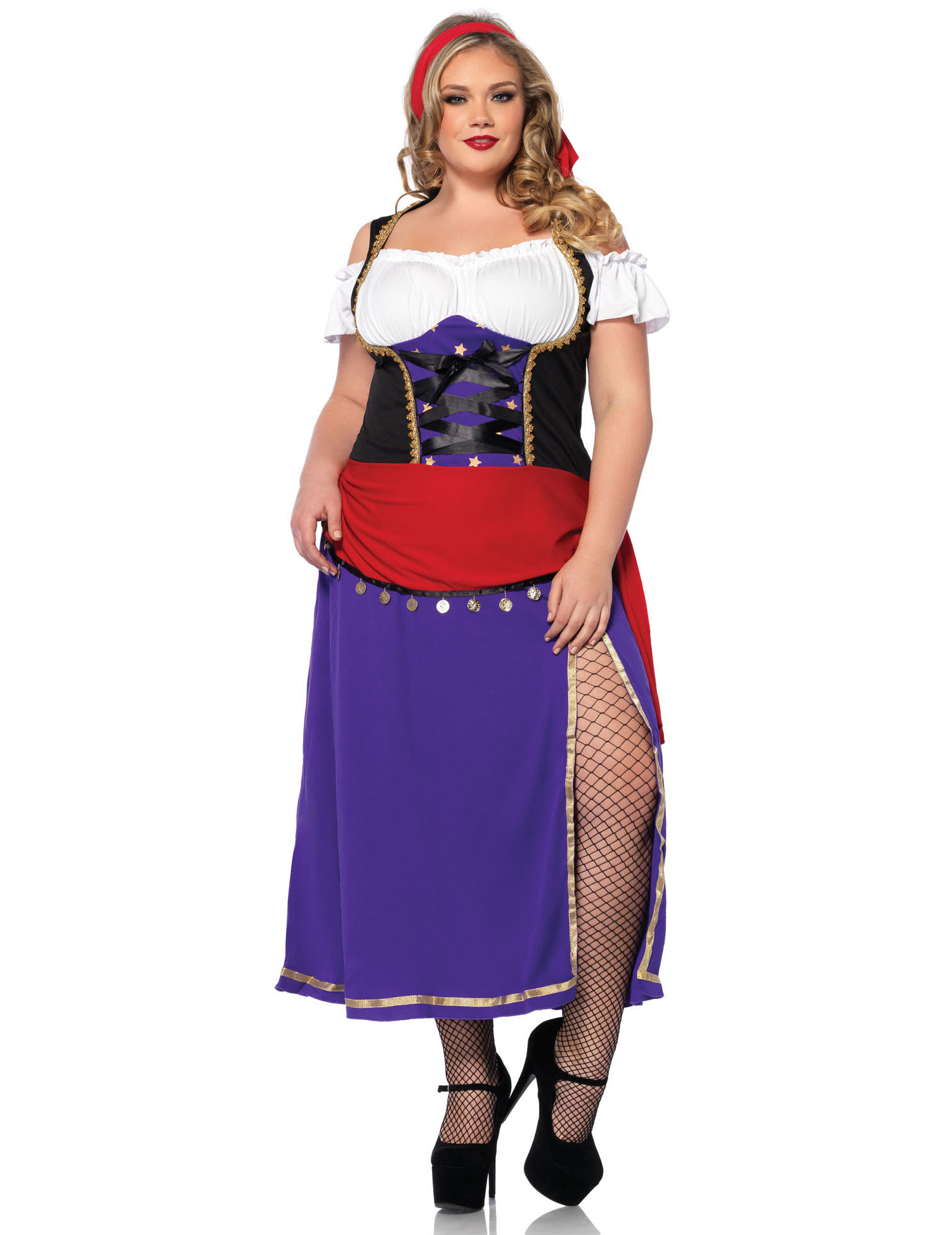 Déguisement gitane violette femme