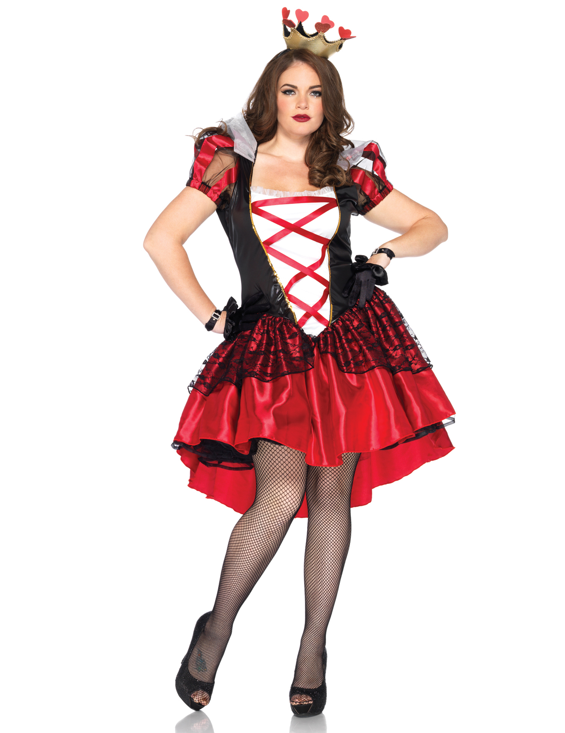 Déguisement reine de coeur avec corset grande taille femme