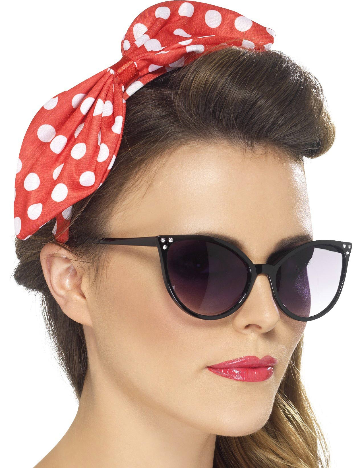 Serre-Tête rouge à pois femme