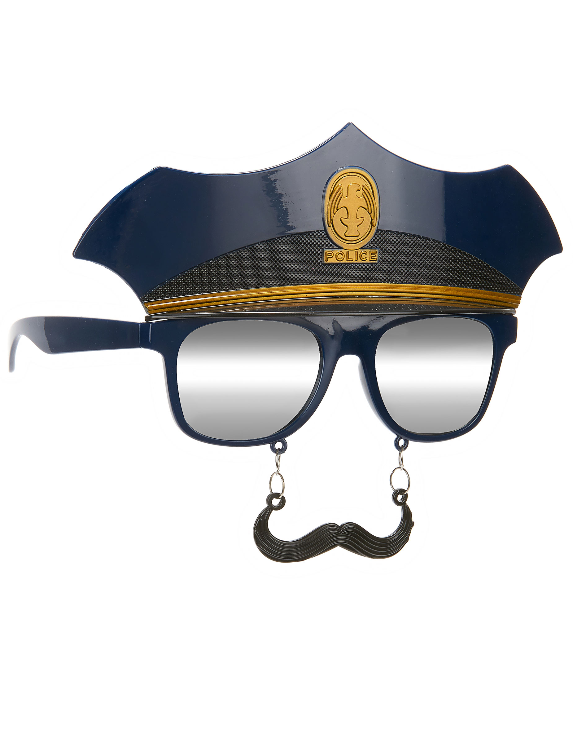 Lunettes avec moustaches police adulte
