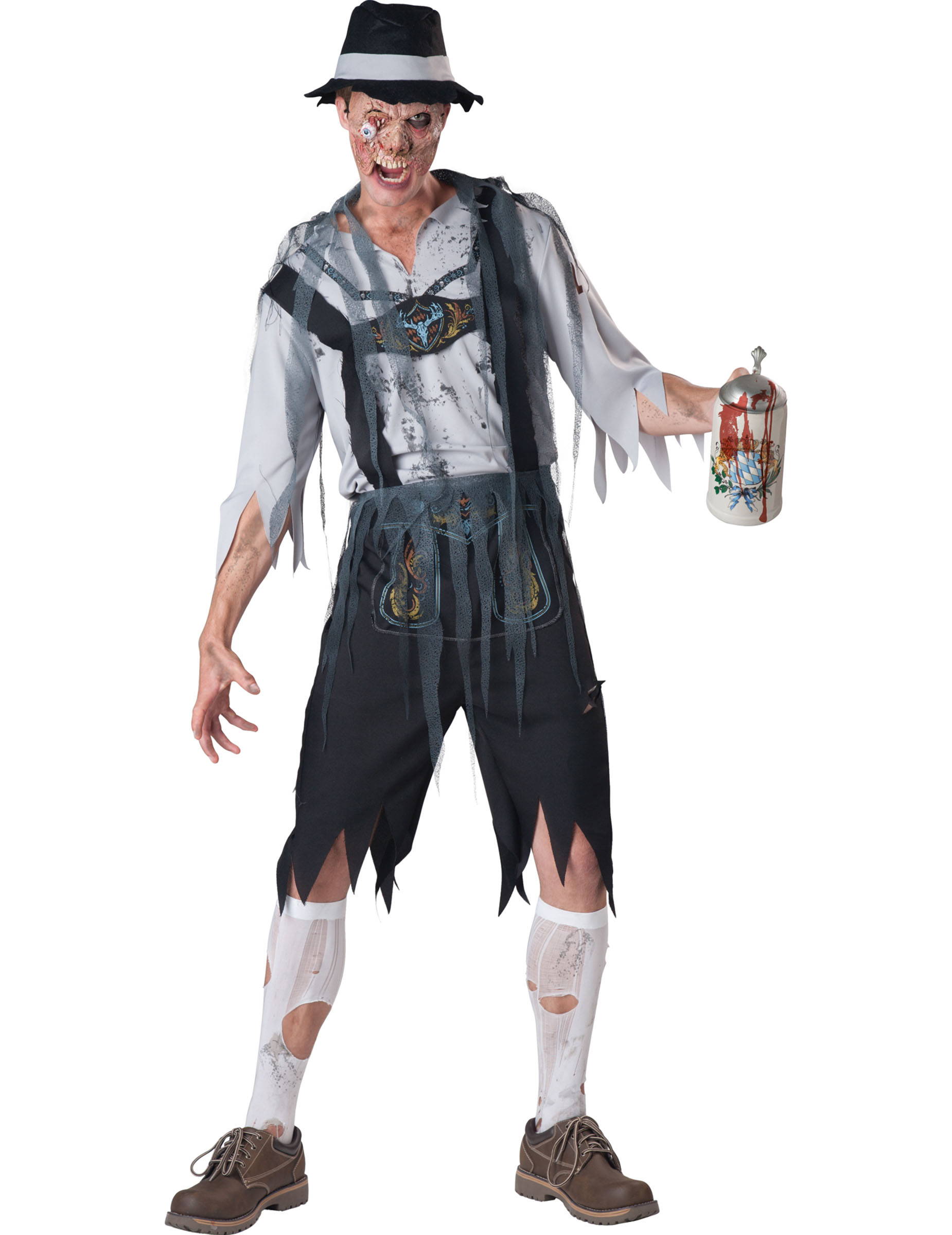 Déguisement Zombie Bavarois pour homme - Premium