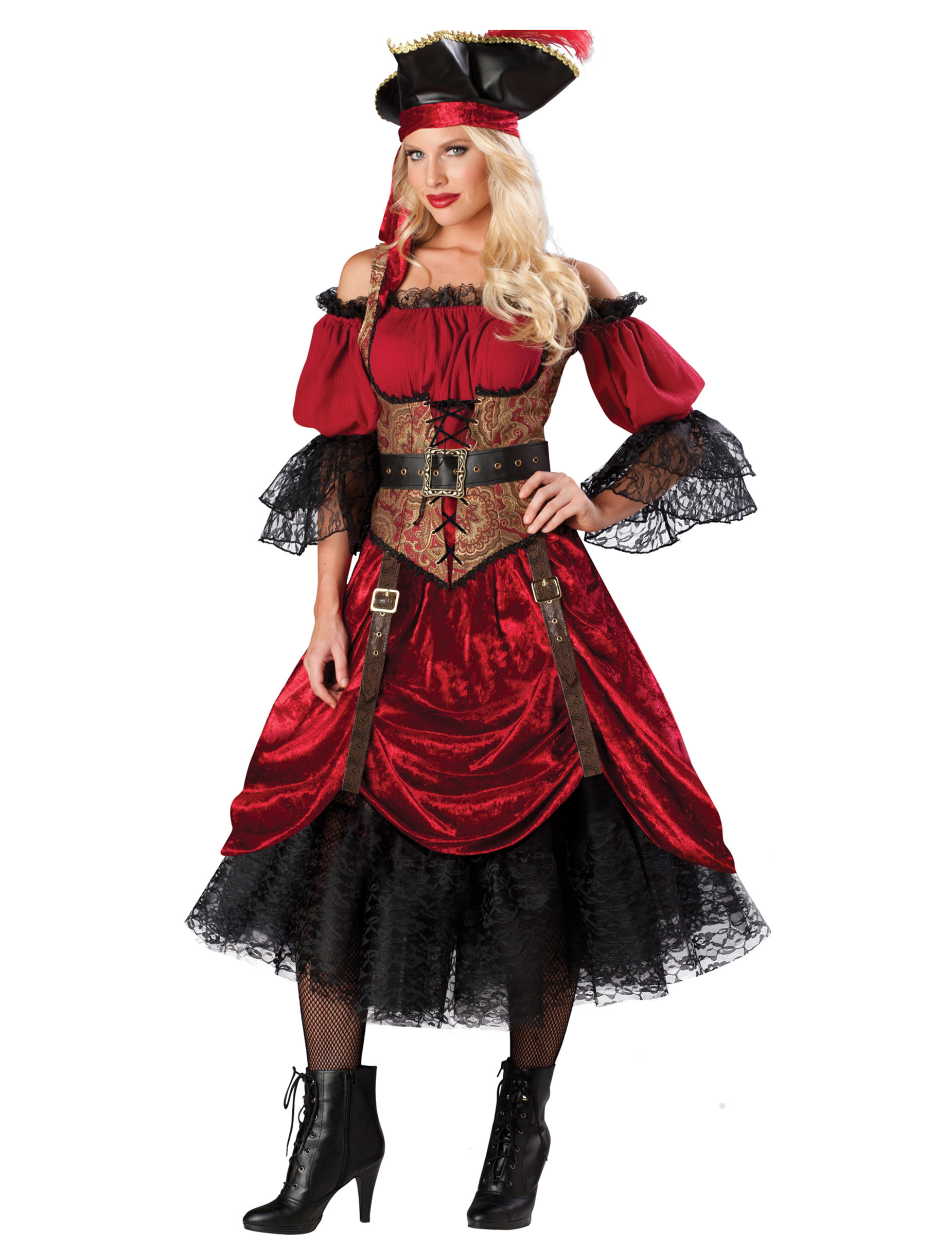 Déguisement Pirate avec corset pour femme - Luxe