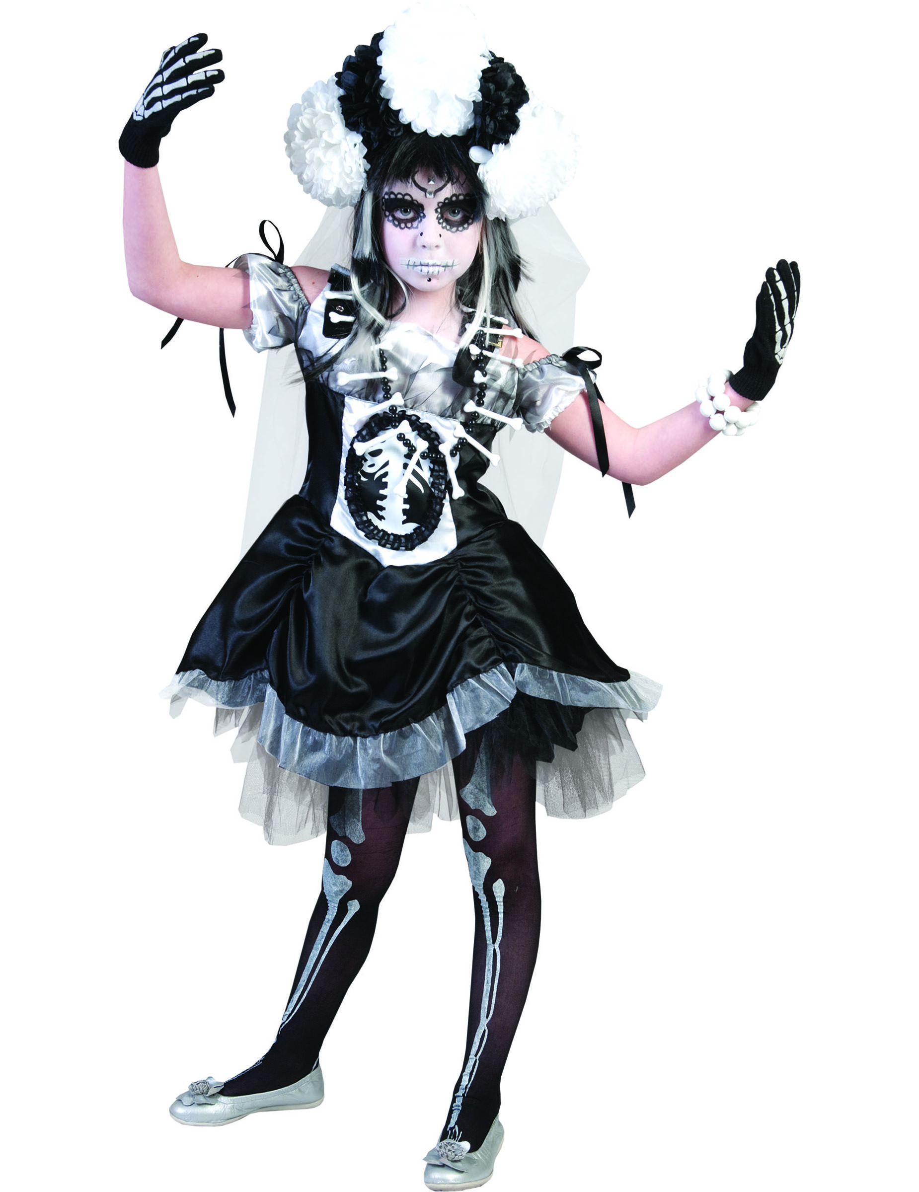 Déguisement squelette chic fille Halloween