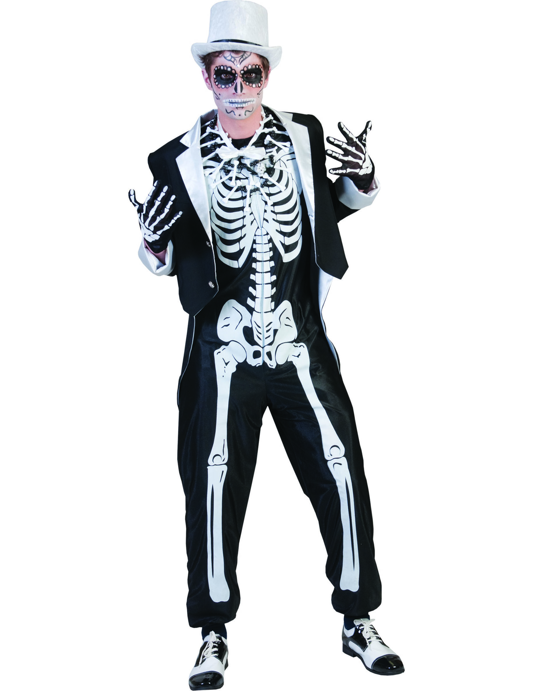 Déguisement squelette chic homme Halloween