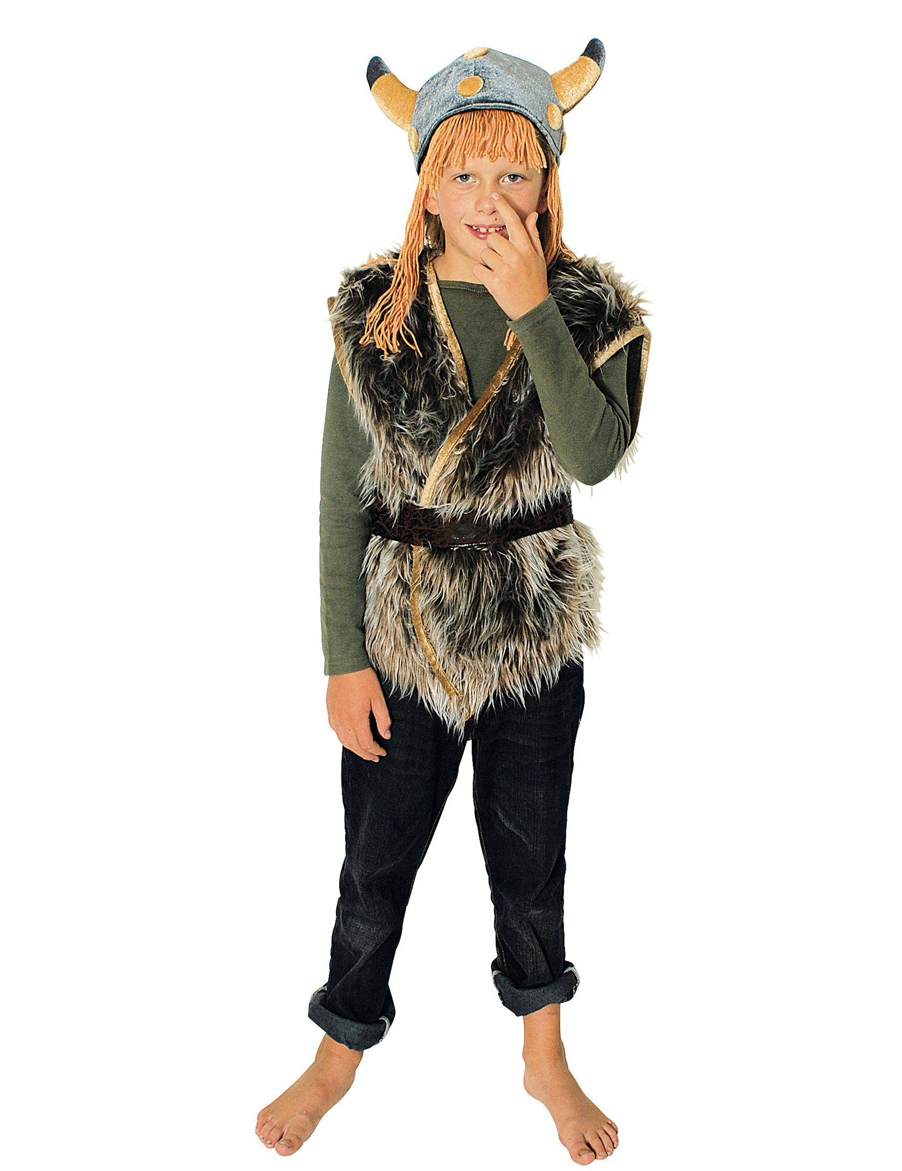 Gilet peluche viking enfant