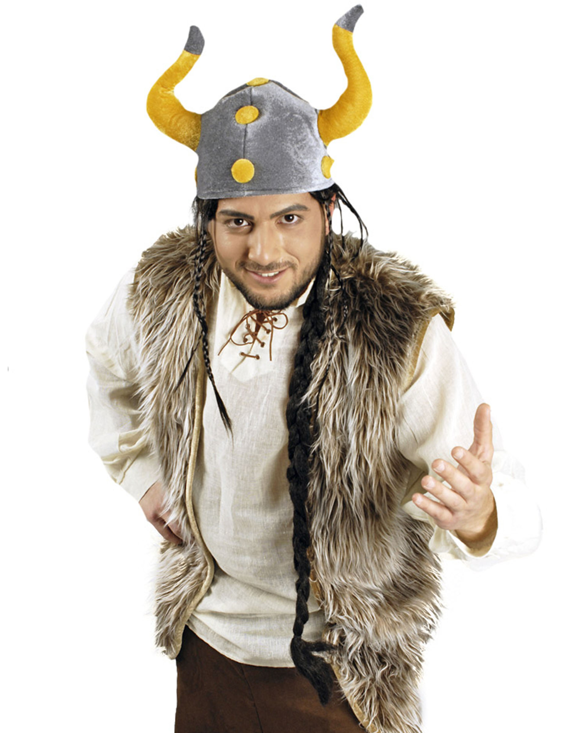 Gilet peluche viking adulte