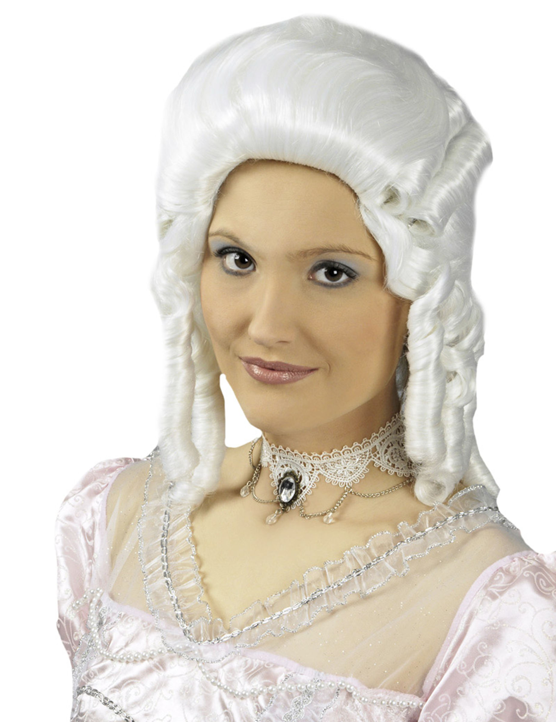 Ras de cou baroque dentelle blanche femme