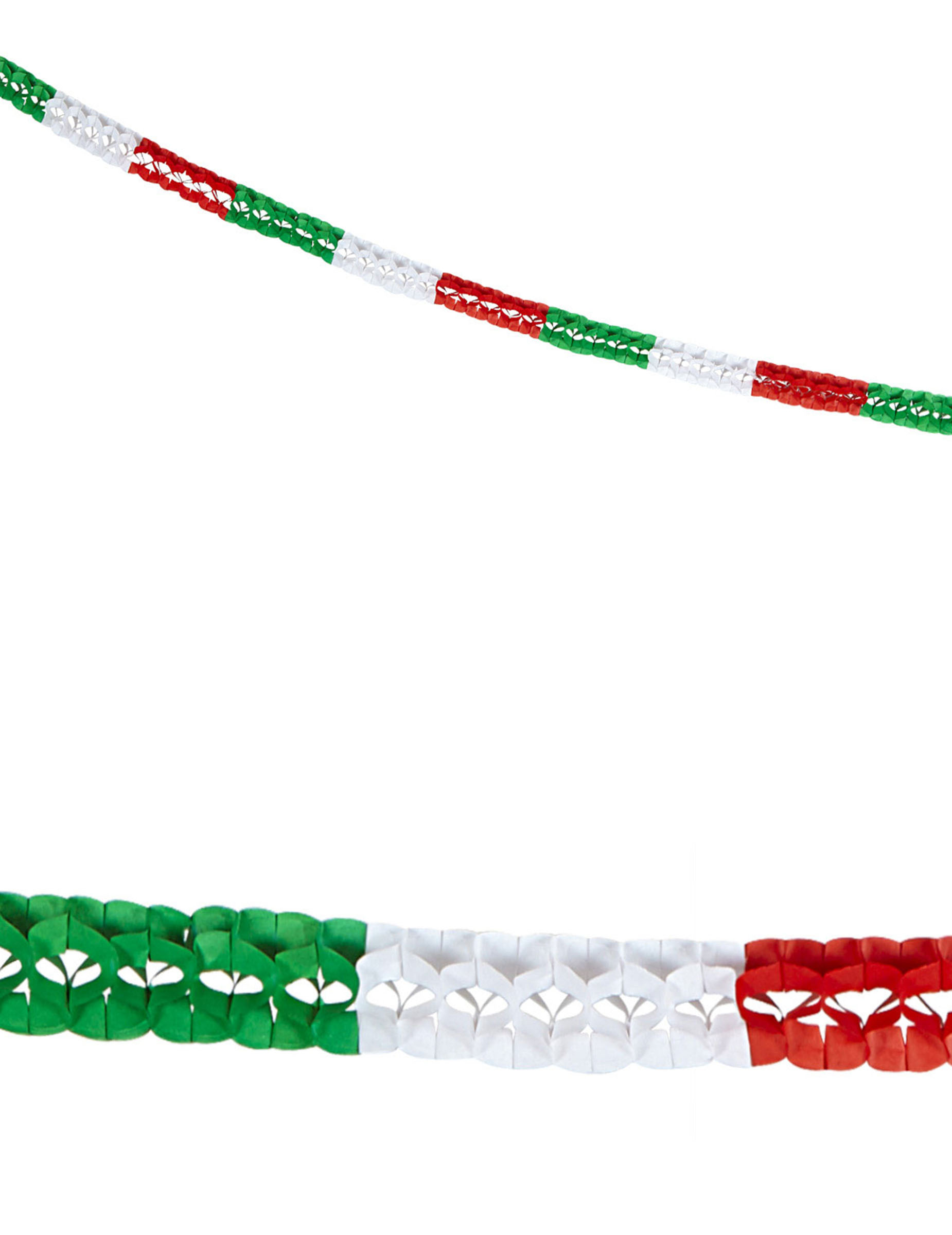 2 Guirlandes papier supporter Italie 3 m
