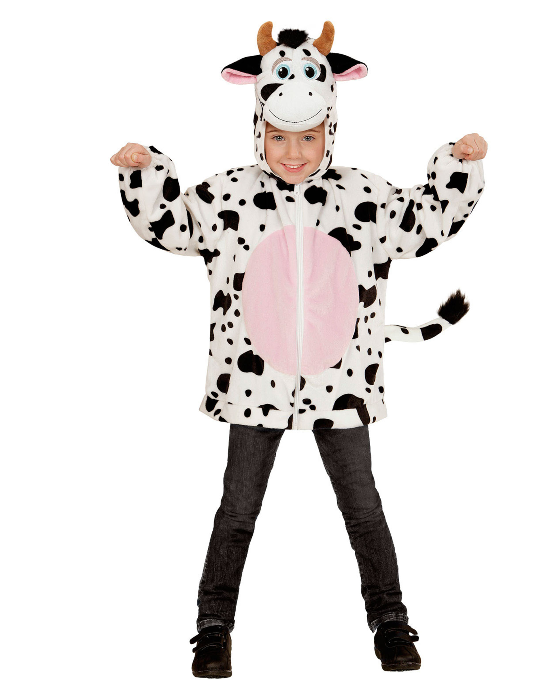 Veste à capuche vache enfant