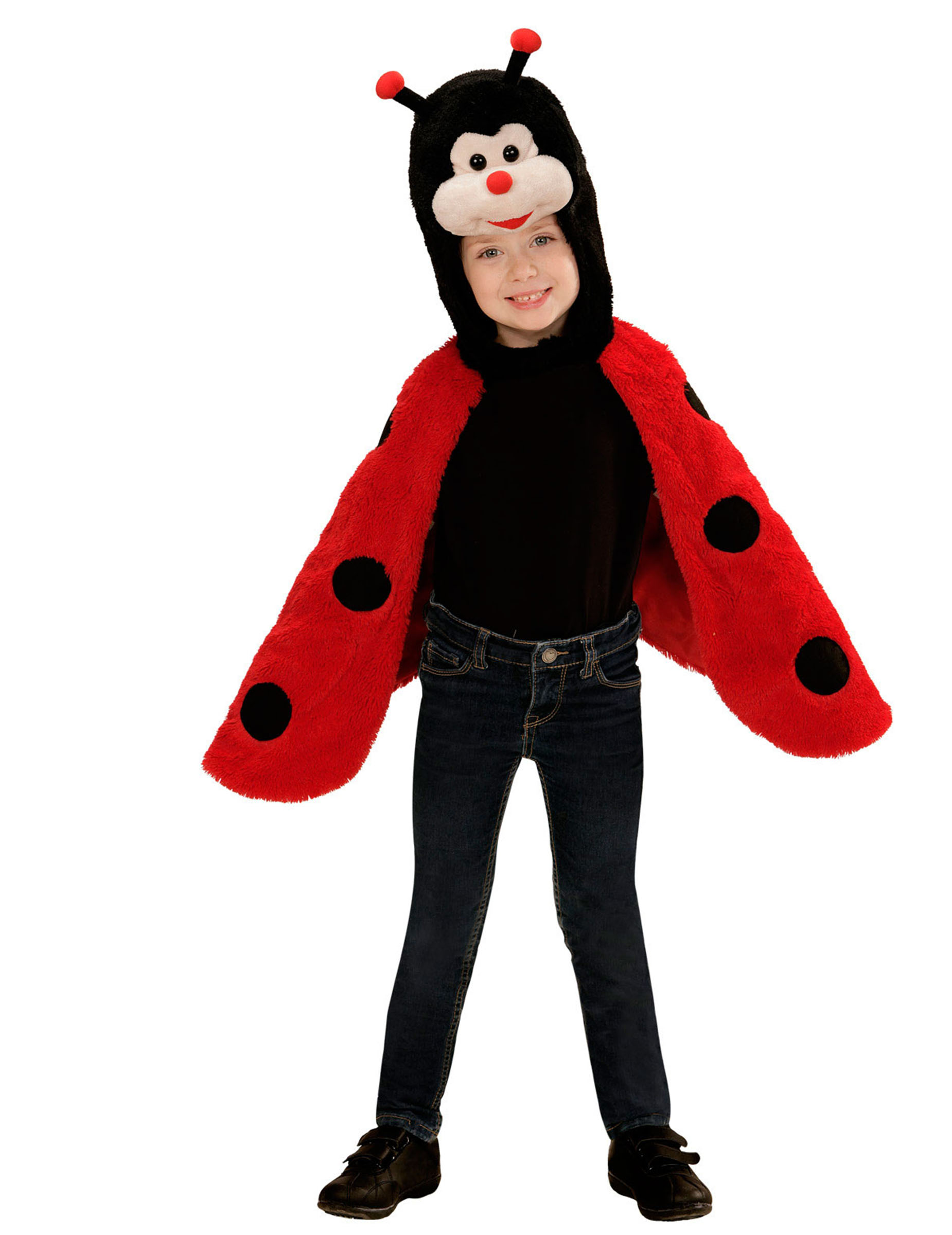 Poncho à capuche coccinelle enfant