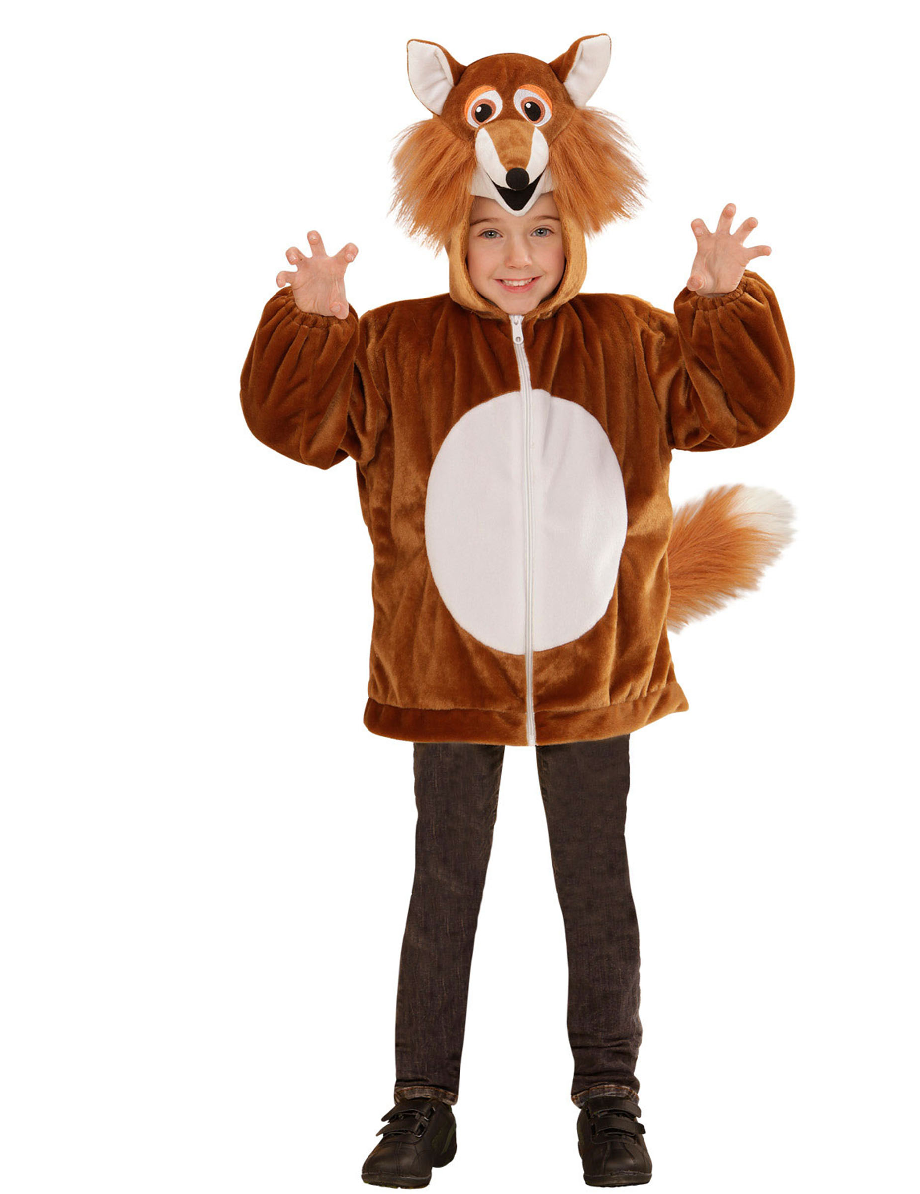Veste à capuche renard enfant