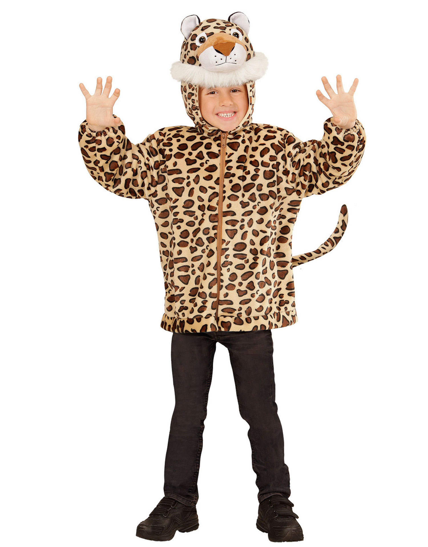 Veste à capuche léopard enfant