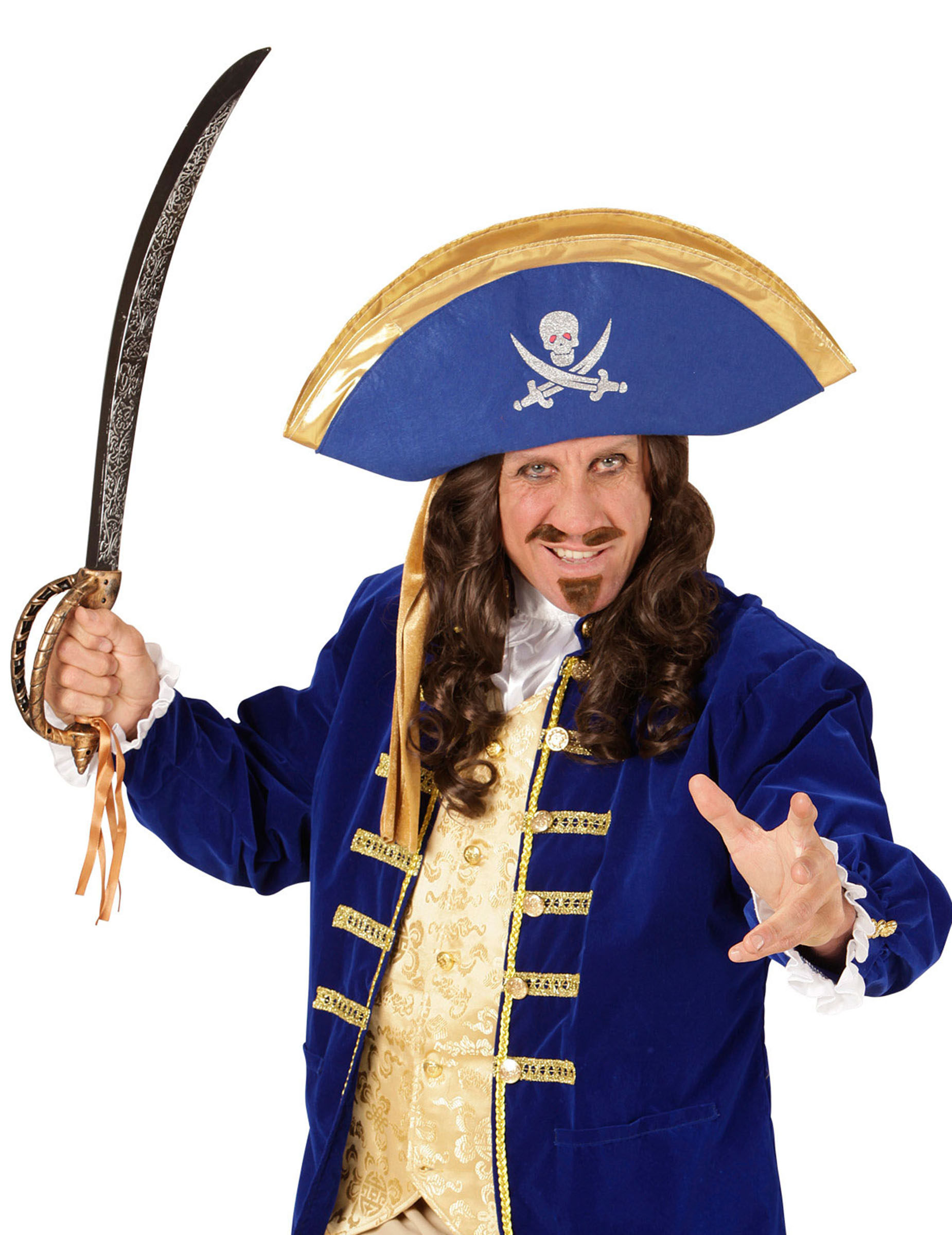 Chapeau pirate bleu adulte