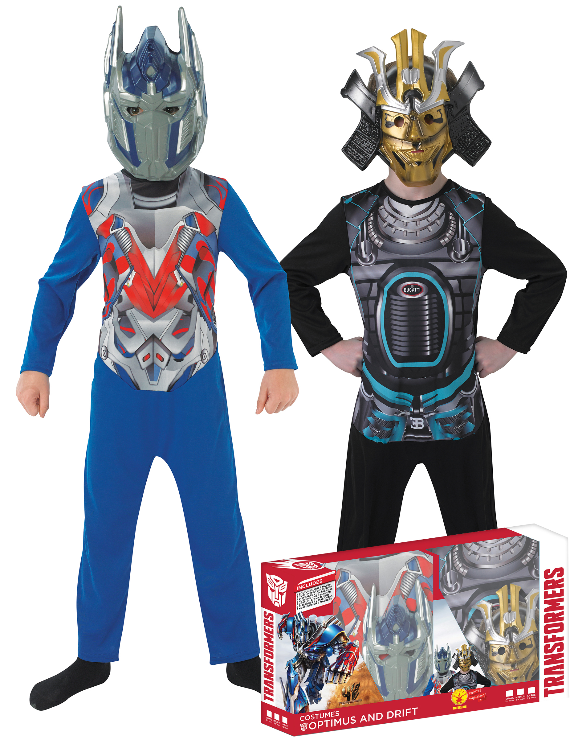 Coffret déguisements enfant Transformers - Optimus prime et Drift