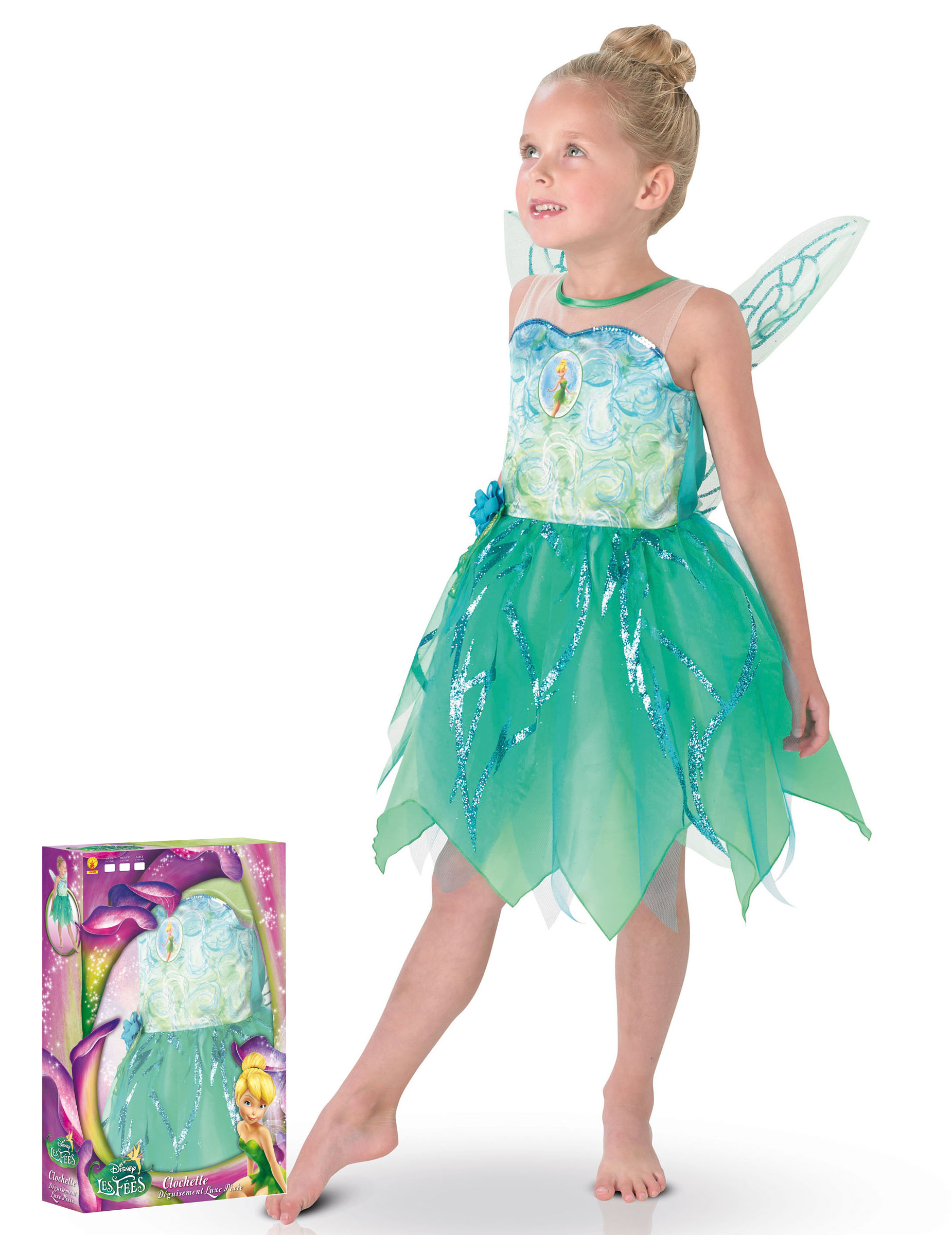 Coffret déguisement luxe Fée Clochette Pixie enfant
